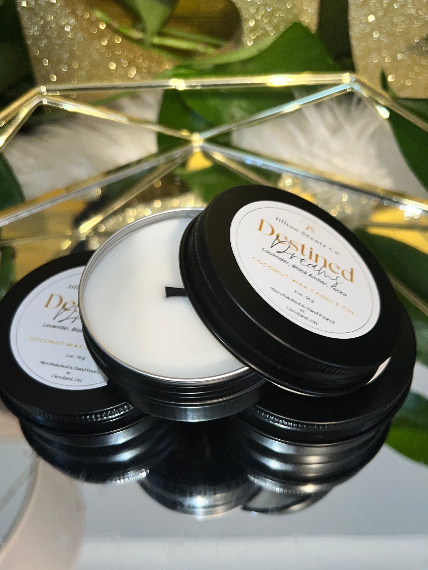 2oz Destined Dreams Mini Candle Apricot Coconut Cream Wax Candle Tin