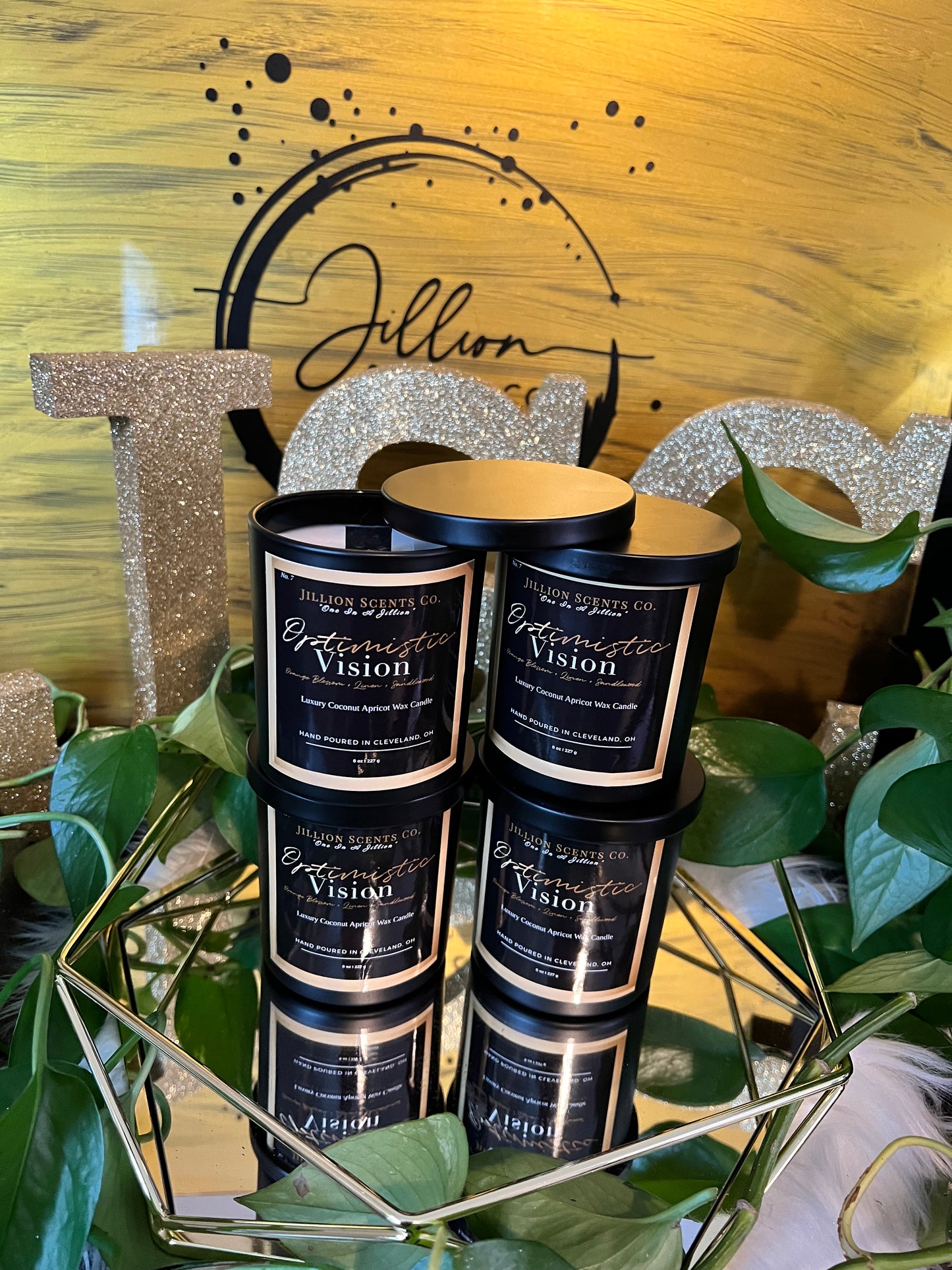 8 oz Optimistic Vision Apricot Coconut Cream Wax Candle