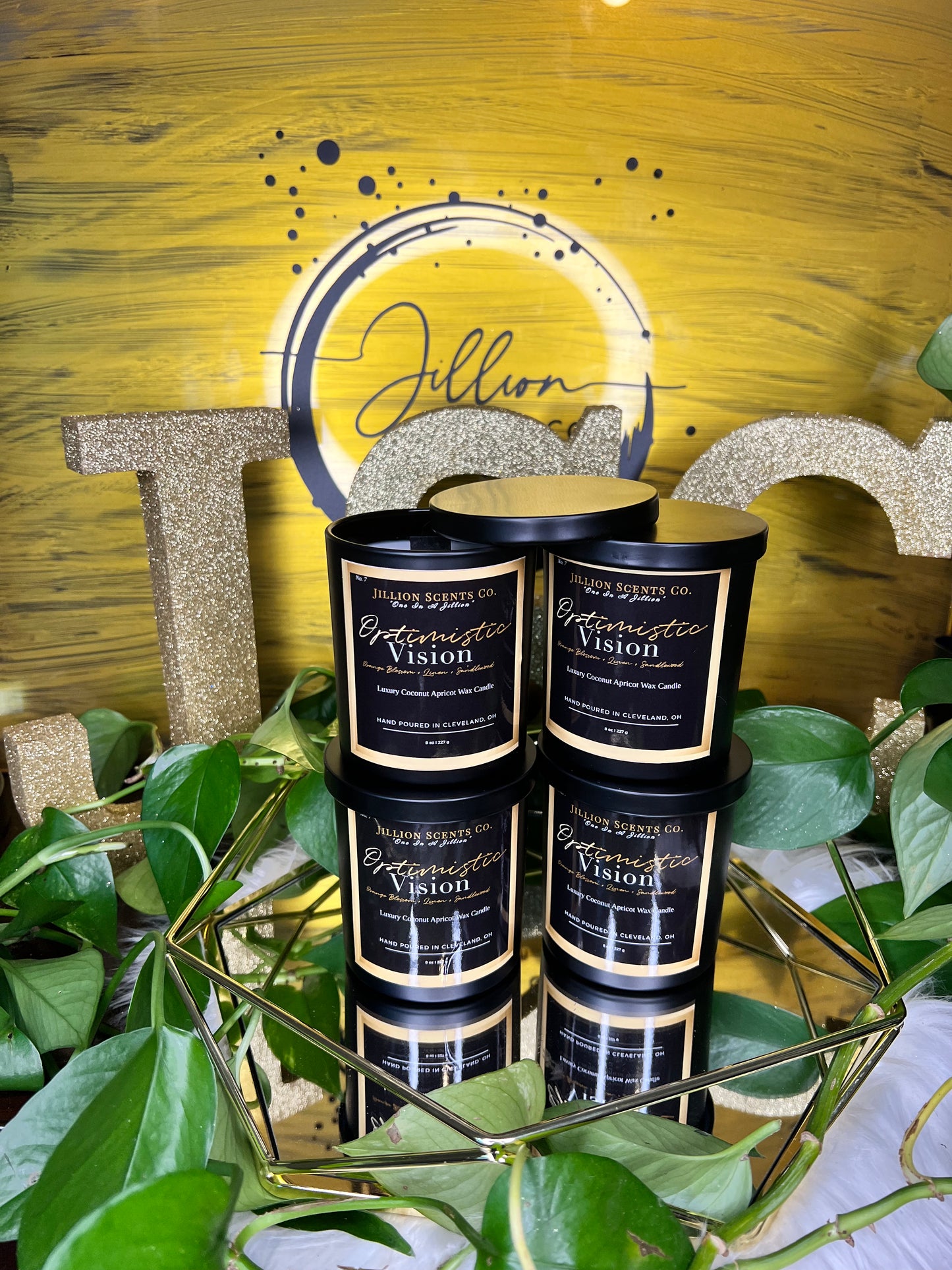 8 oz Optimistic Vision Apricot Coconut Cream Wax Candle