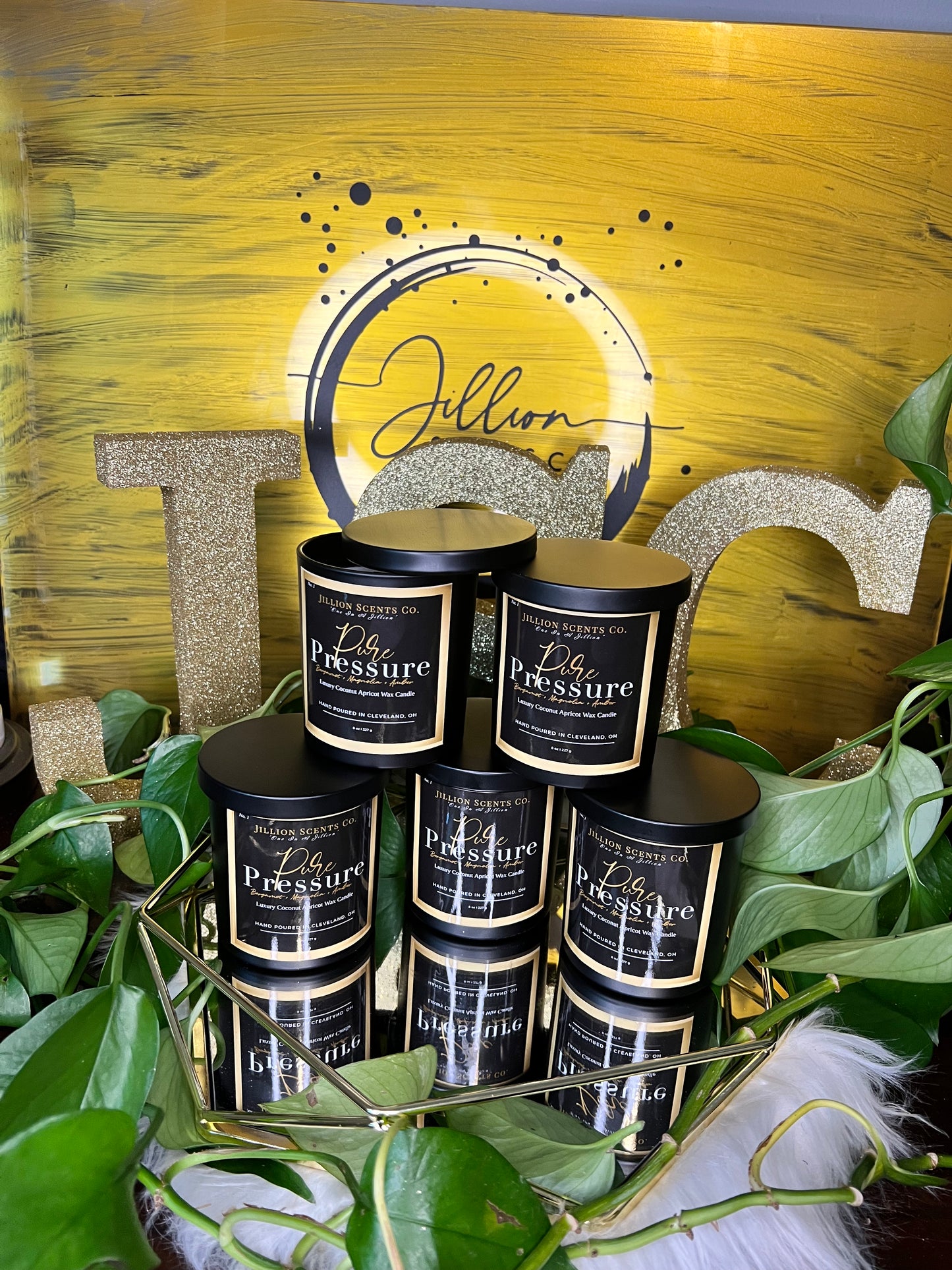 8 oz Pure Pressure Apricot Coconut Cream Wax Candle