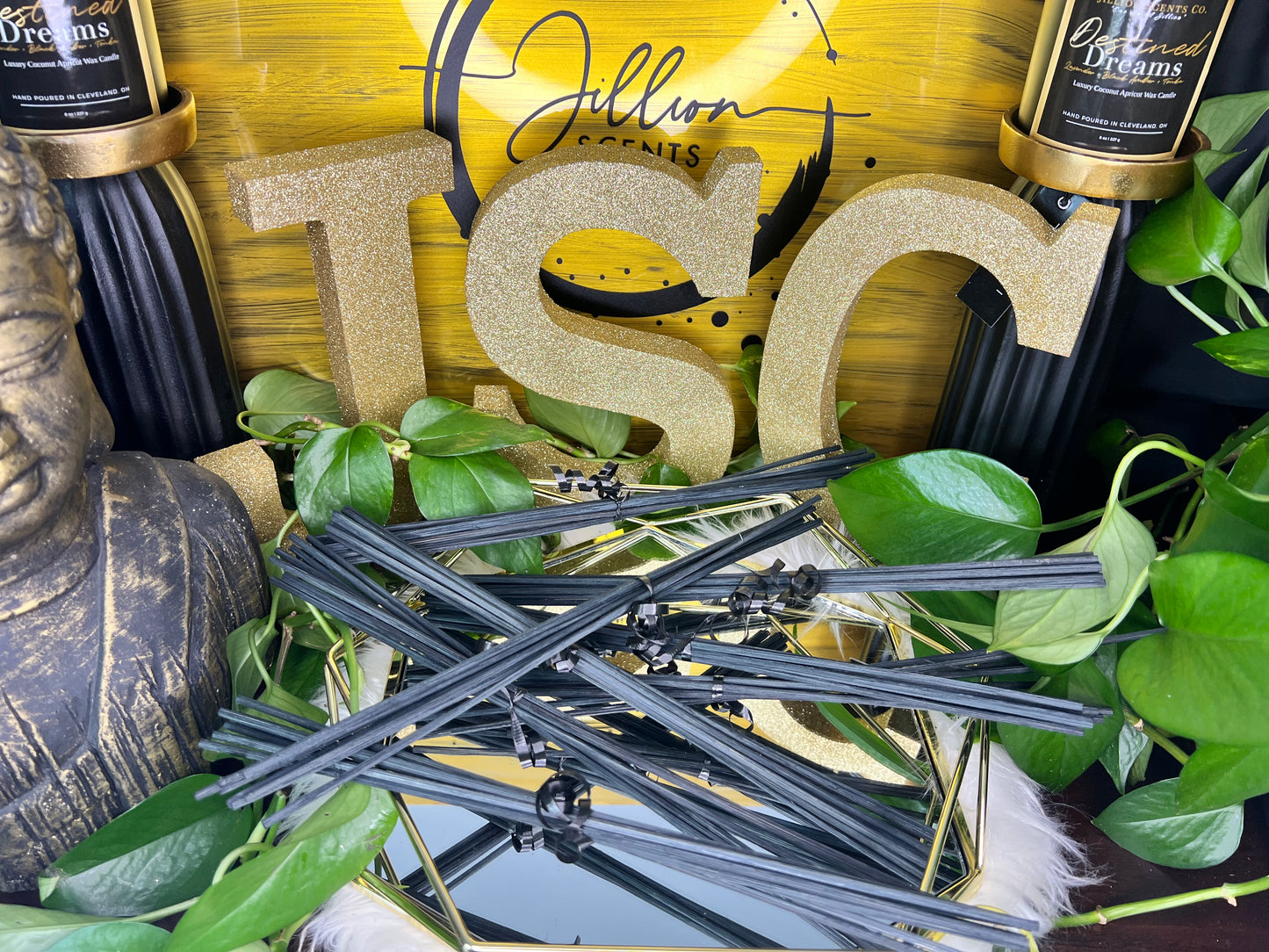 Extra Matte Black Rattan Reeds for Reed Diffuser