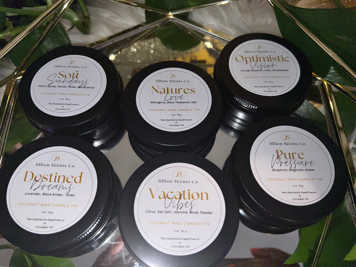 2 oz Vacation Vibes Mini Candle Apricot Coconut Cream Wax Candle Tin