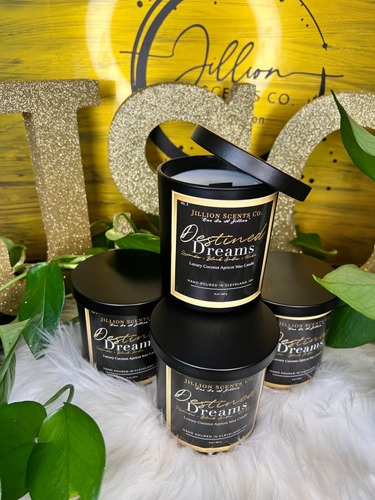8 oz Destined Dreams Apricot Coconut Cream Wax Candle