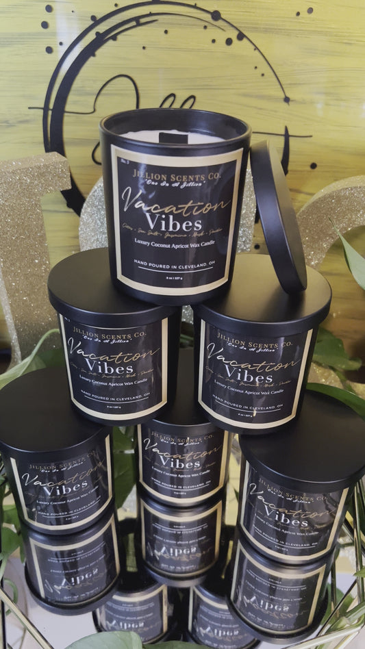 8 oz Vacation Vibes Apricot Coconut Cream Wax Candle